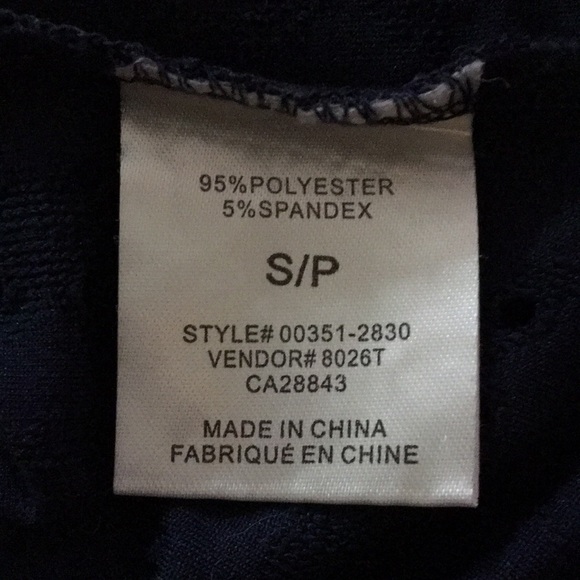 Eclipse Navy Eyelet Off-Shoulder Blouse - Picture 7 of 7